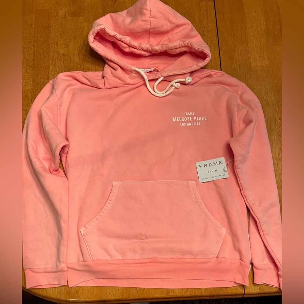 FRAME DENIM -  Pink Hoodie - Picture 5 of 8